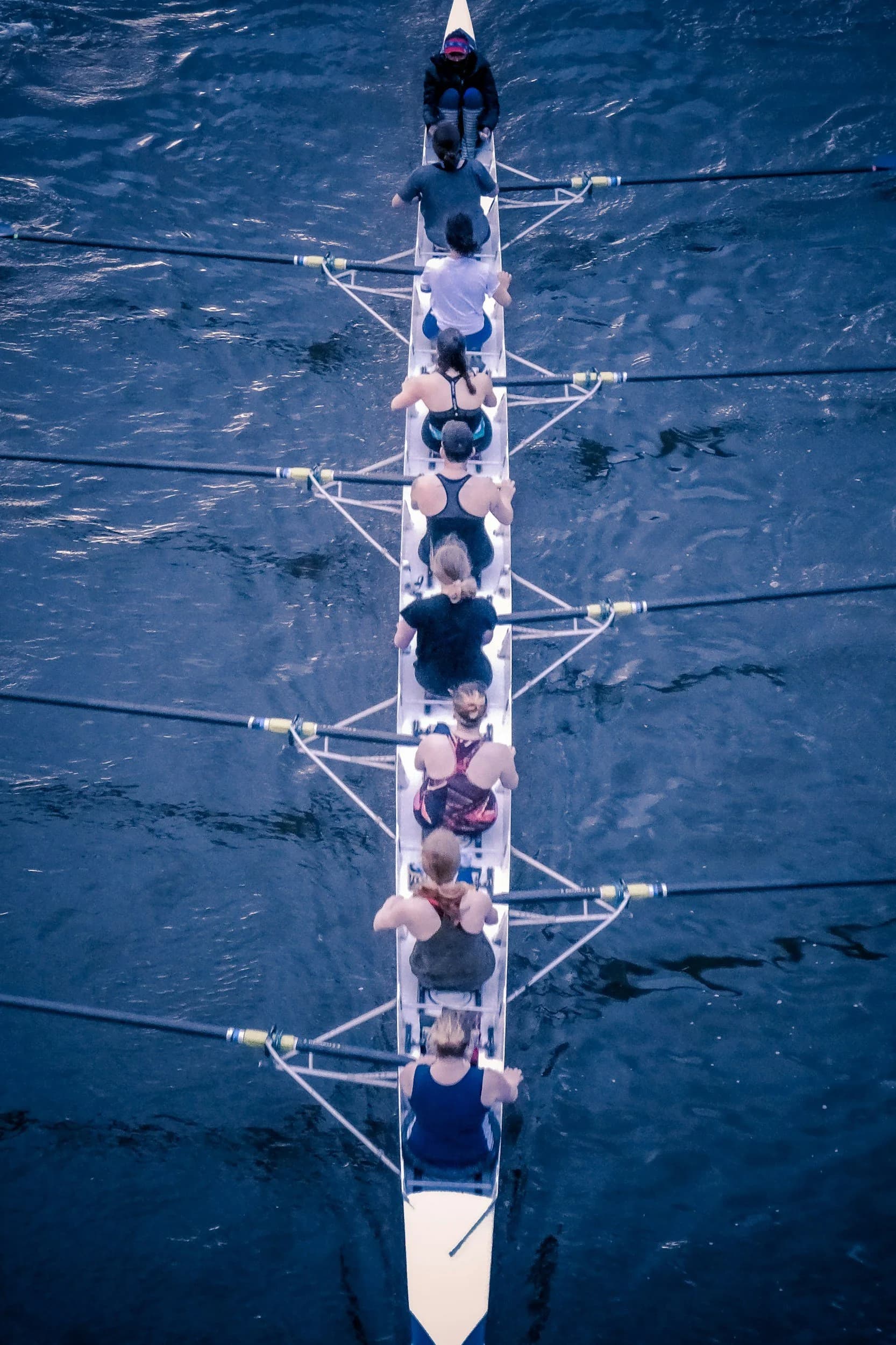 Team working in perfect synchrony — a flow state metaphor